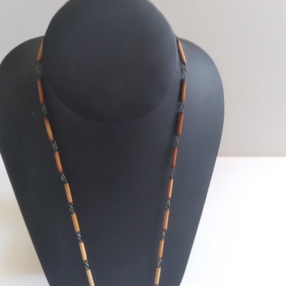 Boho Style Large Stone Lapis Unique Custom Designed Necklace - Picture 3 of 7